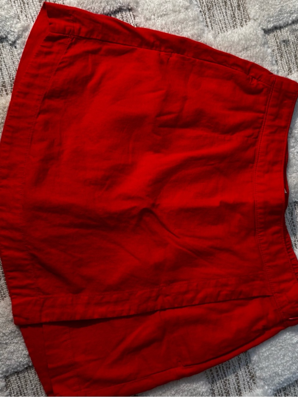 St. John’s Bay Red Linen Blend Skort Women’s Size 10 Pull-On Skirt Shorts